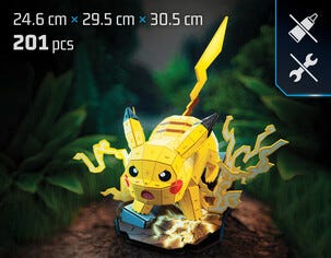 4D Build Pokémon Pikachu 3D-puslespill 201 biter, fra 12 år