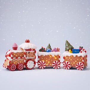 Pepparkaståg med belysning, 49 cm, Northlight
