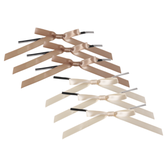 Julrosetter satin med tråd, 6-pack