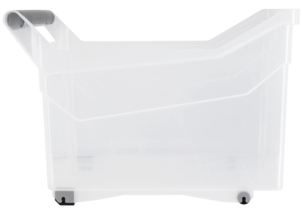 Oppbevaringsboks med håndtak og hjul