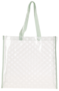 Strandveske transparent, grønn 