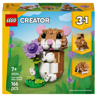 LEGO Creator 3-in-1 Suloinen hamsteri ja kukka 31376, 7+ vuotta