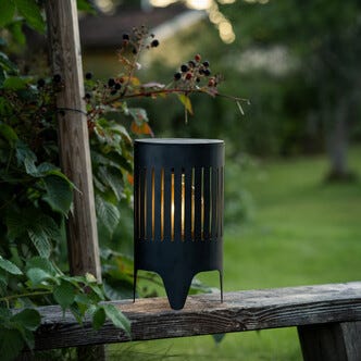 Solcellslykta utomhus, svart metall, Northlight