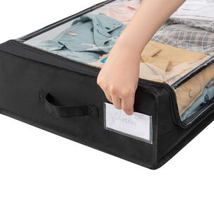 Förvaring under säng 18 cm, sänglåda med hjul, tyg