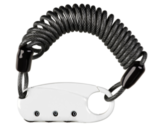 Hänglås kod med spiralvajer, bredd 60 mm