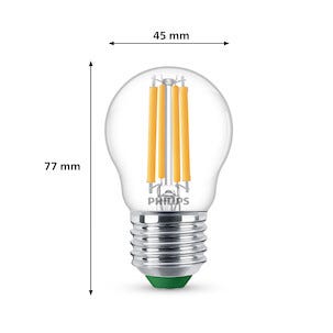 Varmvit LED-lampa E27 G45 2,3 W, Philips Ultra Efficient