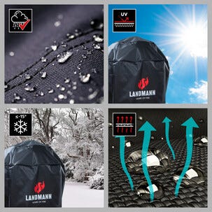 Landmann grilltrekk kulegrill 47-57 cm, svart