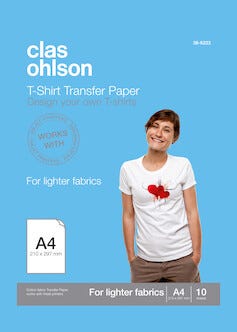 T-shirtpapper för vita/ljusa plagg Clas Ohlson 