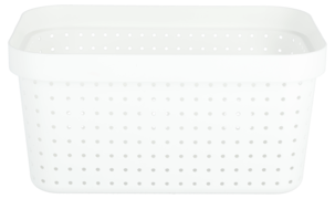 Förvaringskorg Neat vit, återvunnen plast