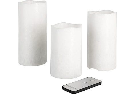 LED kubbelys med fjernkontroll, 3-pk
