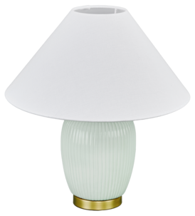 Northlight bordslampa keramik mintgrön, 46,5 cm