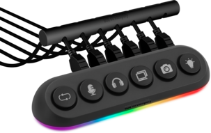 Streamplify Hub Deck 5, 5-porttinen RGB USB-hubi