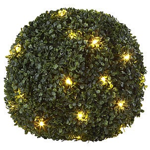 Buxbomboll med LED-belysning