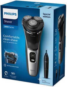 Philips Shaver Series 3000 barbermaskin våt/tørr