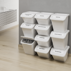 Förvaringsbox med vikbart lock 