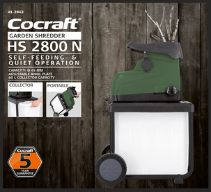Cocraft HS 2800 N Oksasilppuri, jossa tela, 2800 W