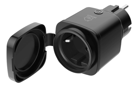 Deltaco SH-OP01 smart plug utomhus IP44, svart