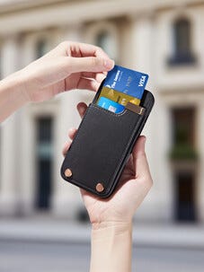 Anmiki mobilskal med korthållare för iPhone 17e/16e/15/14/13