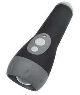 Taskulamppu, joka toimii hätävalona 