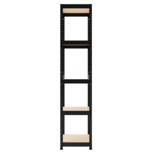 Smal förvaringshylla metall, svart, 40 x 40 x 180 cm