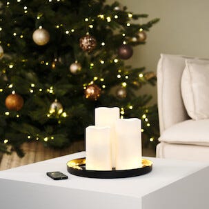 LED kubbelys med fjernkontroll, 3-pk