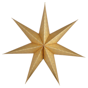 Stor adventsstjärna guld papper, 70 cm