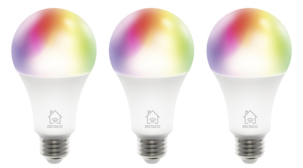  Deltaco Smart Home WiFi dimbar LED RGB E27 9 W, 3-pack