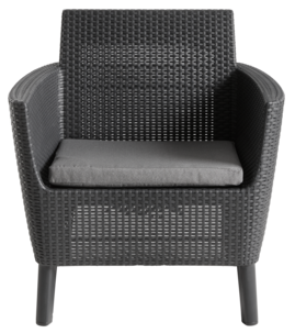 Utemøbler, bord og to stoler