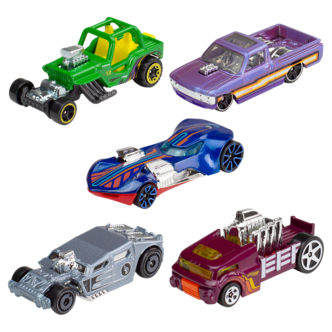 Hot Wheels-biler, 5-pakning, usortert, fra 3 år