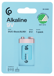 Alkaliskt batteri 9 V Clas Ohlson
