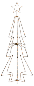 Konstsmide juletre med LED-belysning, 210 cm, Ø 80