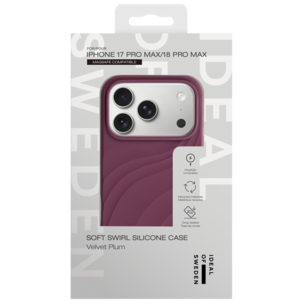 Ideal of Sweden Soft Swirl Plum iPhone 18 Pro Max / iPhone 17 Pro Max, lila
