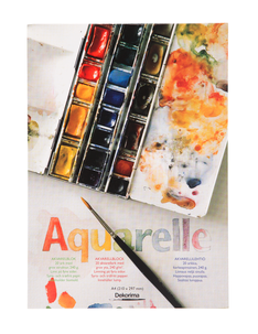 Akvarellilehtiö ja kynät