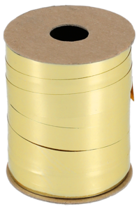Gavebånd på rull, plast, gyllent, 20 meter