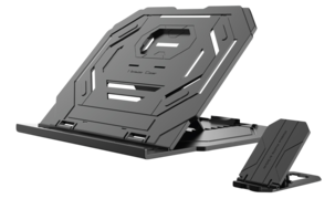 Desire2 2-i-1 portabelt laptopställ och mobilstativ