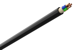 Amokabel installationskabel EXQ 3G1,5, svart
