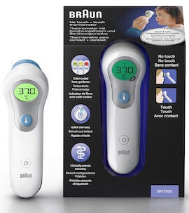 Braun No Touch Digitaalinen otsakuumemittari, BNT300EE