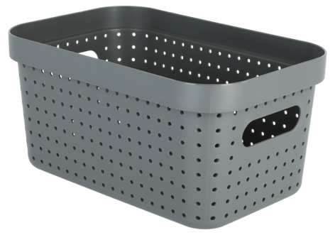 Förvaringskorg Neat grå, återvunnen plast