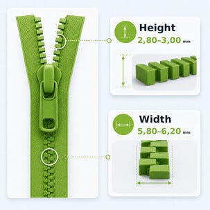 Zlideon Plastic Zipper L glidelåsglider, plast