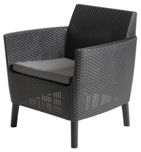 Utemøbler, bord og to stoler