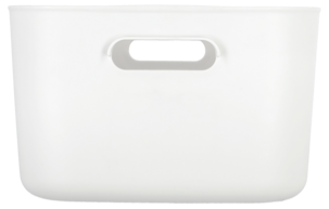 Serenity oppbevaringsboks i plast uten lokk, hvit