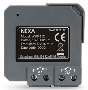Nexa WBT-912 sender for innfelling