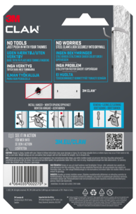 3M Claw tavelkrok för gipsvägg, 7 kg