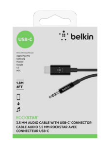 Ljudkabel  USB-C till 3,5 mm, Belkin