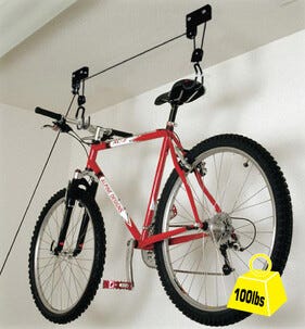 Takmontert multilift for takboks, sykkel og kajak