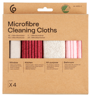 Mikrofiberduk 32 x 31 cm, 4-pack 