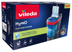 Vileda H2Pro Flat Mop system set med hink och mopp