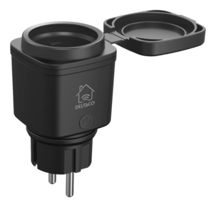 Deltaco SH-OP01 smart plug utomhus IP44, svart