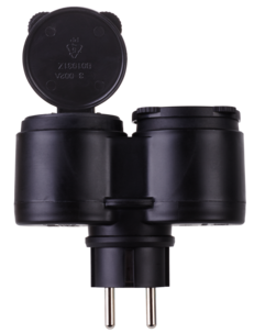 2-osainen haaroituspistorasia IP44