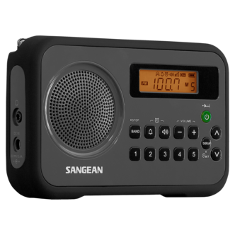 Sangean PR-D18 AM/FM -radio, jossa kelloradio